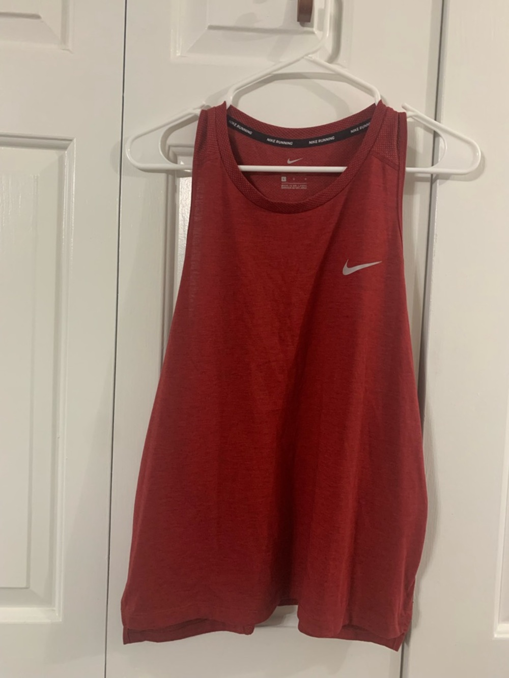 Nike Red Athletic Tank with White Swoosh